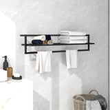 Ręcznik ręcznika vidaxl 95x25x22 cm żelaza czarna