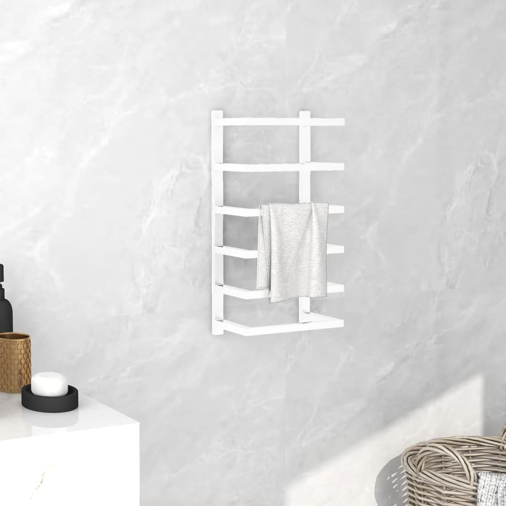 Vidaxl toalha rack 24x12x48 cm de aço branco