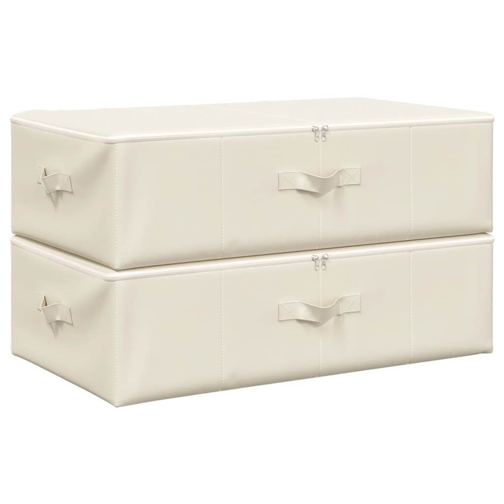 Úložné boxy Vidaxl 2 st 70x40x18 cm textilní crème barevné