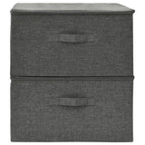 Vidaxl opbevaringsbokse 2 stk. 43x34x23 cm stof anthracit -farvet