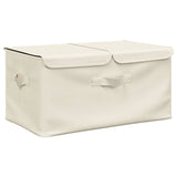 Caja de almacenamiento Vidaxl 50x30x25 cm de crema de tela