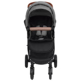 Vidaxl stroller 2-in-1 steel light gray