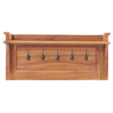 Vidaxl Wall Coat Rack 80x16.5x35 cm in teak solido