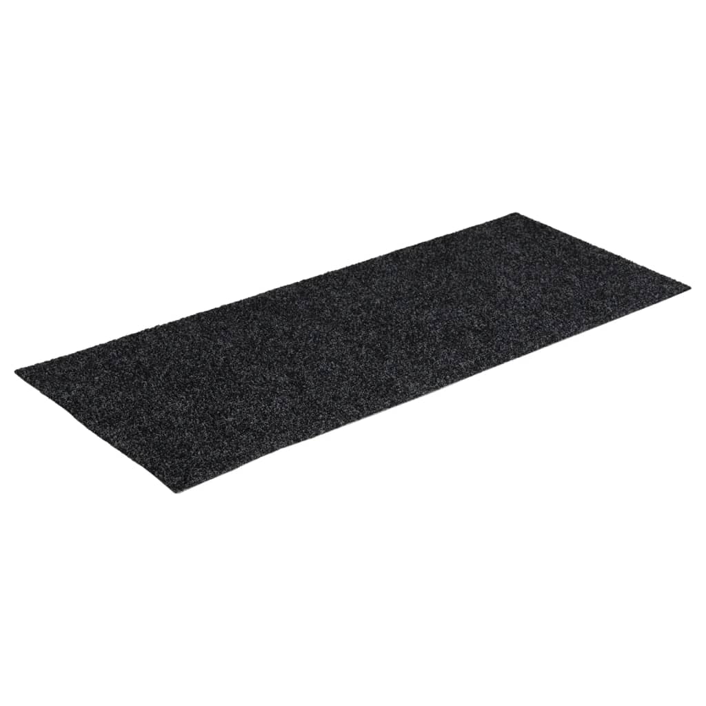 Vidaxl stair mats self -adhesive 15 pieces 60x25 cm gray rectangular