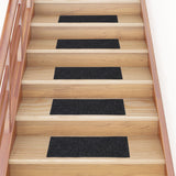 Vidaxl stair mats self -adhesive 15 pieces 60x25 cm gray rectangular