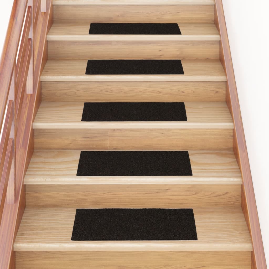 Vidaxl tappetini per autoadesivo 15 pezzi 60x25 cm rettangolare marrone scuro