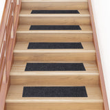 Vidaxl stair mats self -adhesive 15 pieces 76x20 cm gray rectangular