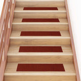 Vidaxl stair mats self -adhesive 15 pieces 76x20 cm bordeaux red rectangular