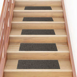 Vidaxl stair mats self -adhesive 15 pieces 76x20 cm anthracite rectangular