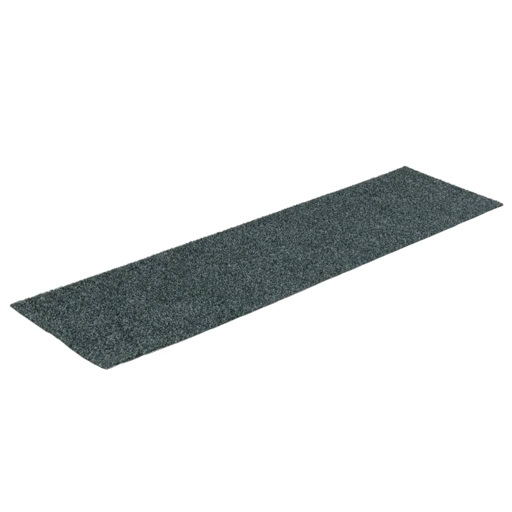 Vidaxl Stairs Mats Self -Adhesive 15 Pieces 76x20 CM Green Rectangular