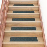 Vidaxl Stairs Mats Self -Adhesive 15 Pieces 76x20 CM Green Rectangular