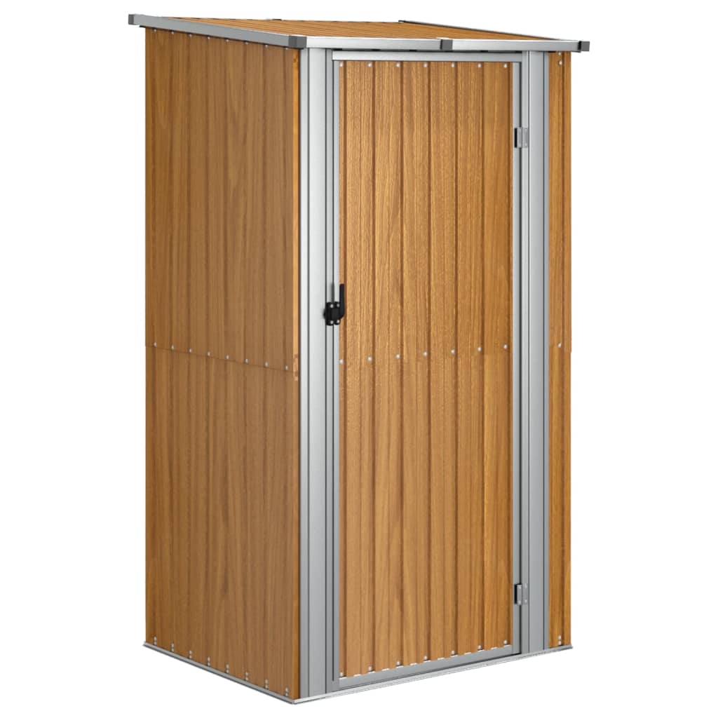 Vidaxl Garden Shed 118,5x97x209,5 cm ocynkowana stalowa brąz