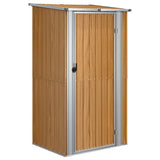 Vidaxl Garden Shed 118,5x97x209,5 cm ocynkowana stalowa brąz
