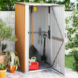 Vidaxl Garden Shed 118,5x97x209,5 cm ocynkowana stalowa brąz