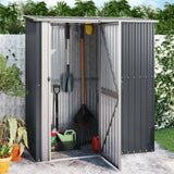 VidaXL Tuinschuur 180,5x97x209,5 cm gegalvaniseerd staal antraciet