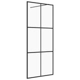 Vidaxl Walk-in shower wall 90x195 cm ESG-Glas Transparent and Black