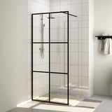 Vidaxl Walk-in shower wall 90x195 cm ESG-Glas Transparent and Black