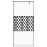 Imfhálú cithfholcadh Vidaxx 90x195 cm gloine ESG trédhearcach agus dubh