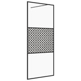 Vidaxl Walk-in sprchová zeď 100x195 cm esg-glas transparentní a černá
