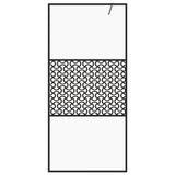 Vidaxl Walk-in sprchová zeď 100x195 cm esg-glas transparentní a černá
