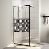 Vidaxl Walk-in sprchová zeď 100x195 cm esg-glas transparentní a černá