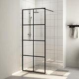 Vidaxl Walk-in shower wall 80x195 cm ESG-Glas Transparent and Black
