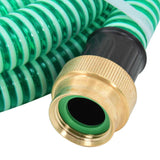 Vidaxl suction hose with brass couplings 1.1'' 5 m PVC green