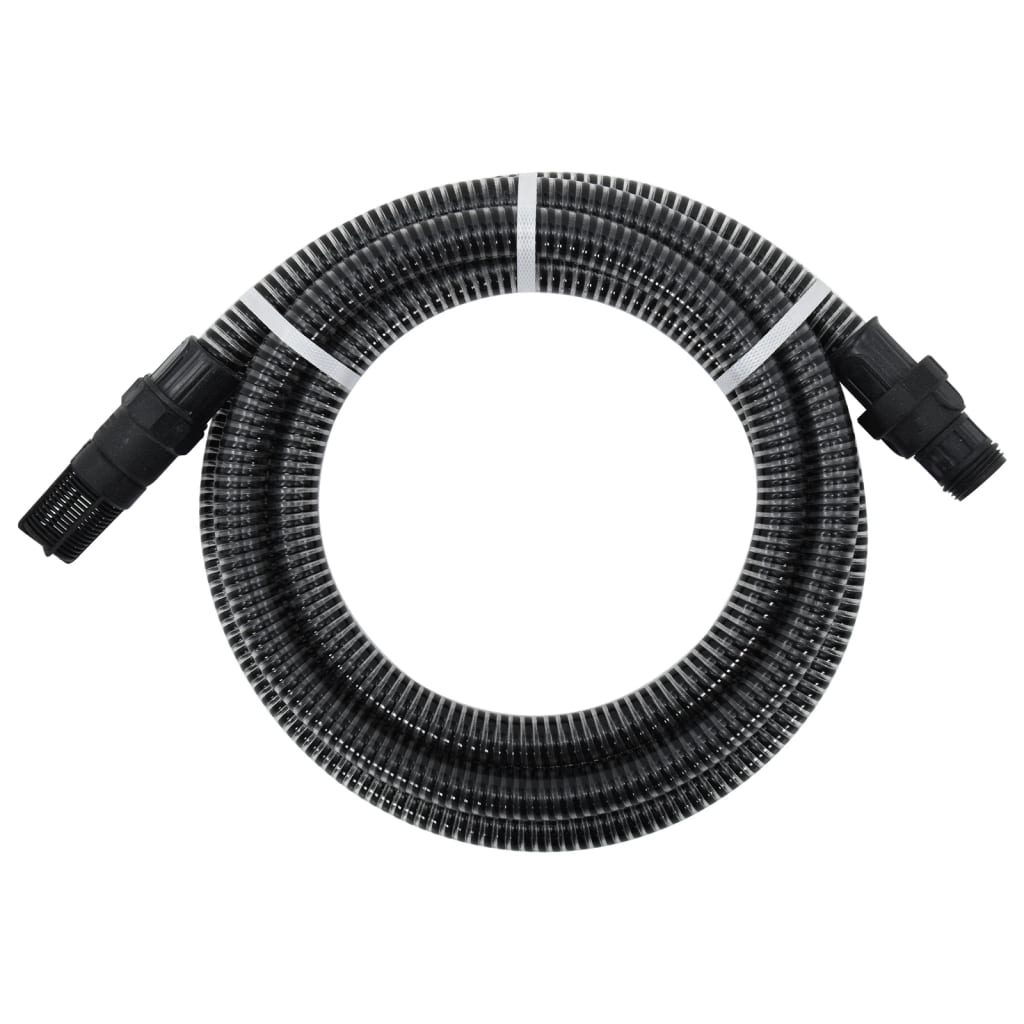 Vidaxl Sucking hose with PVC couplings 1.1 '' 10 m PVC Black