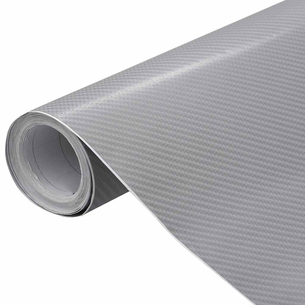 Vidaxl 2 st AutoFolie 4d ​​100x150 cm + 50x150 cm sëlwer faarweg
