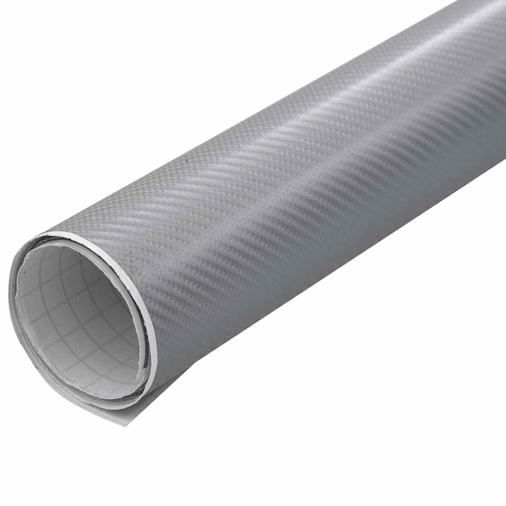 Vidaxl 2 st AutoFolie 4d ​​100x150 cm + 50x150 cm sëlwer faarweg