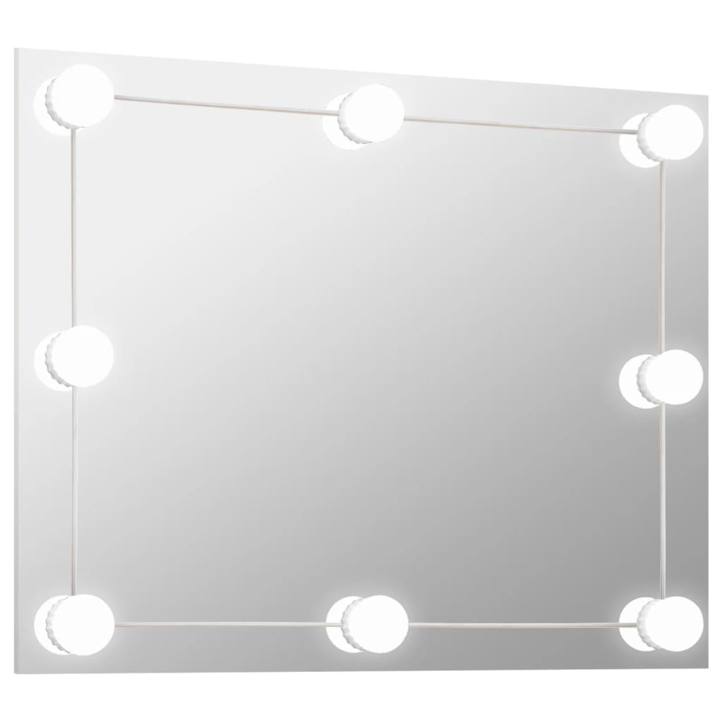 Specchio da parete Vidaxl senza tela lampade a LEDS RECTANGOLA