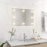 Specchio da parete Vidaxl senza tela lampade a LEDS RECTANGOLA
