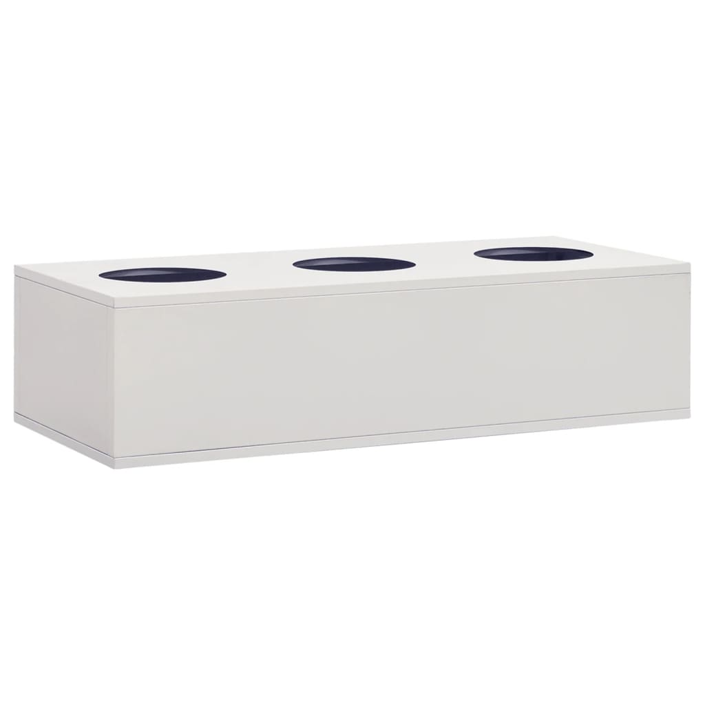 Vidaxl Office Flower Box 90x40x23 cm stål lys grå
