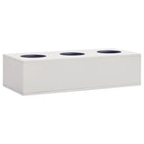 Vidaxl Office Flower Box 90x40x23 cm stål lys grå