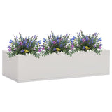 Vidaxl Office Flower Box 90x40x23 cm stål lys grå