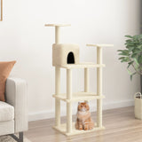 Vidaxl Cat Scracking Post s sisal škrábancovými sloupky 118,5 cm krém -