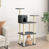 Vidaxl Cat Scratching Post med Sisal Scratching Poster 118,5 cm mörkgrå