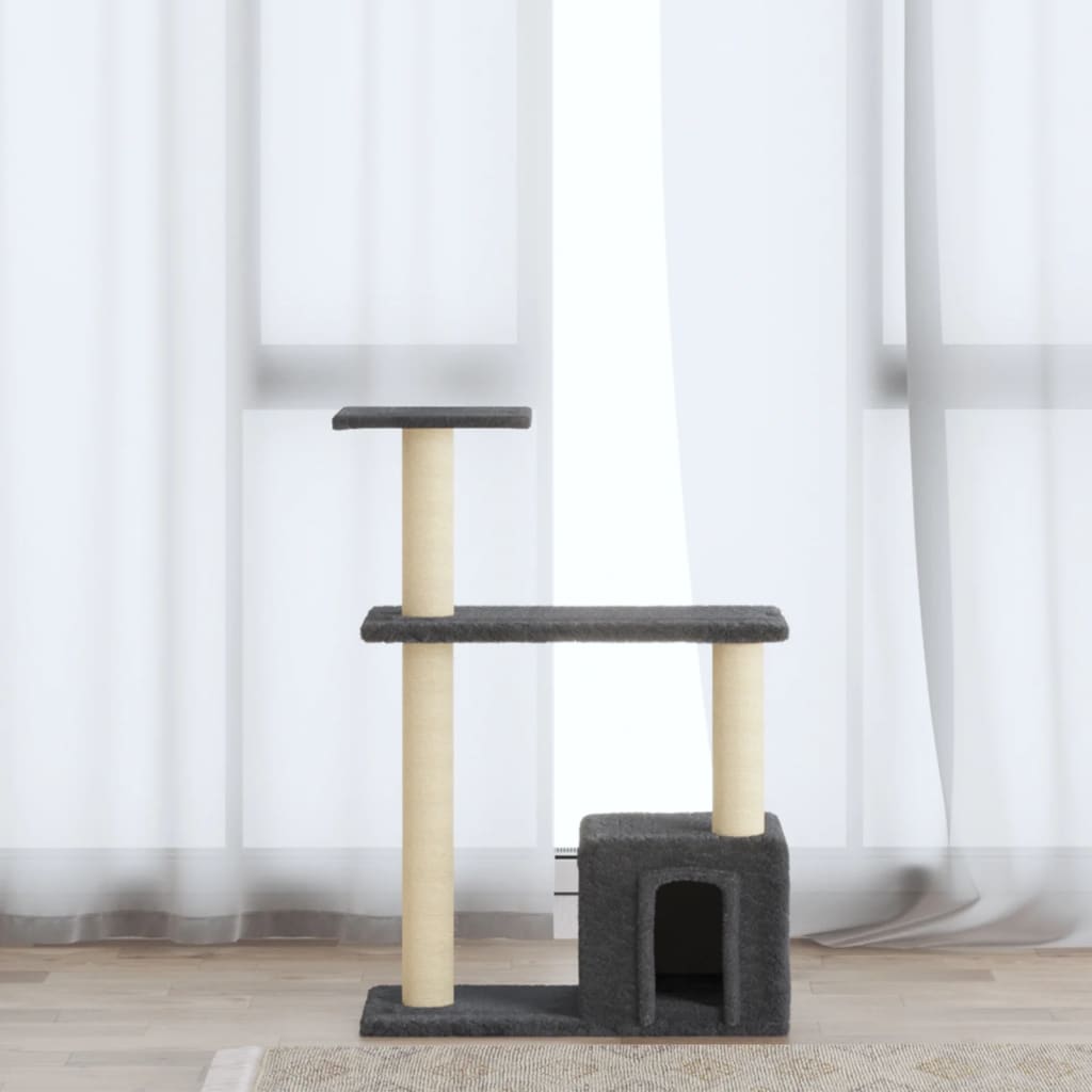 Vidaxl Cat Furniture z Sisal Scrating Posts 70 cm ciemnoszary