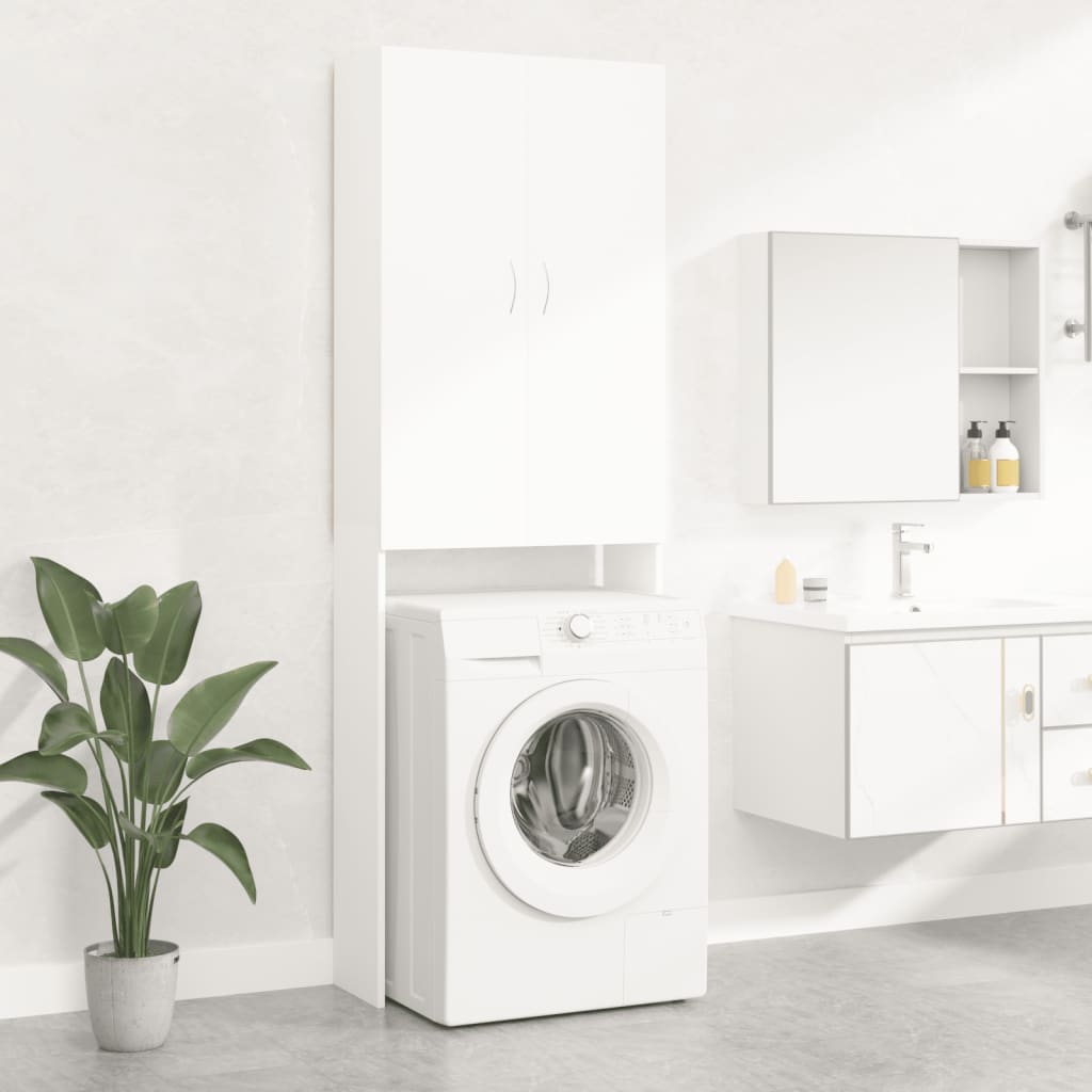 Vidaxl washing machine cabinet 64x25.5x190 cm white