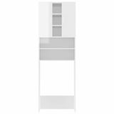 Vidaxl Washing Machine Cabinet 64x25.5x190 cm Bianco lucido