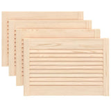 VidaXL Cabinet doors with slats 4 st 39.5x59.4 cm solid pine