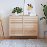 VidaXL Cabinet doors with slats 4 st 39.5x59.4 cm solid pine