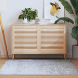 VidaXL Cabinet doors with slats 2 pcs 61.5x59.4 cm solid pine