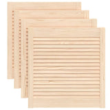 VIDAXL -Schranktüren mit Lamellen 4 -Stcs 61,5 x 59,4 cm Festkiefer
