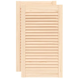 VidaXL Cabinet doors with slats 2 pcs 69x39.4 cm Solid pine