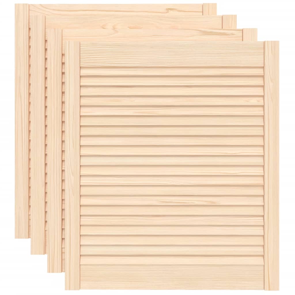 VidaXL Cabinet doors with slats 4 pcs 69x59.4 cm Solid pine