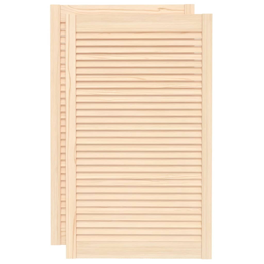 VidaXL Cabinet doors with slats 2 pcs 99.3x59.4 cm solid pine