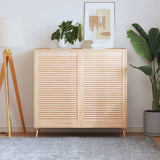 VidaXL Cabinet doors with slats 2 pcs 99.3x59.4 cm solid pine