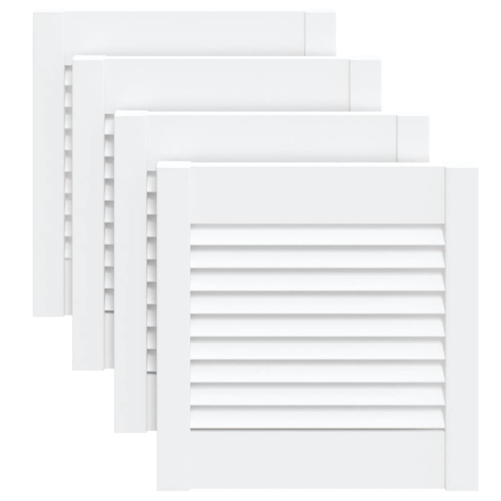 Vidaxl Cabinet Dieren mat Slots 4 PCs 39.5x39.4 cm Pine Whine White