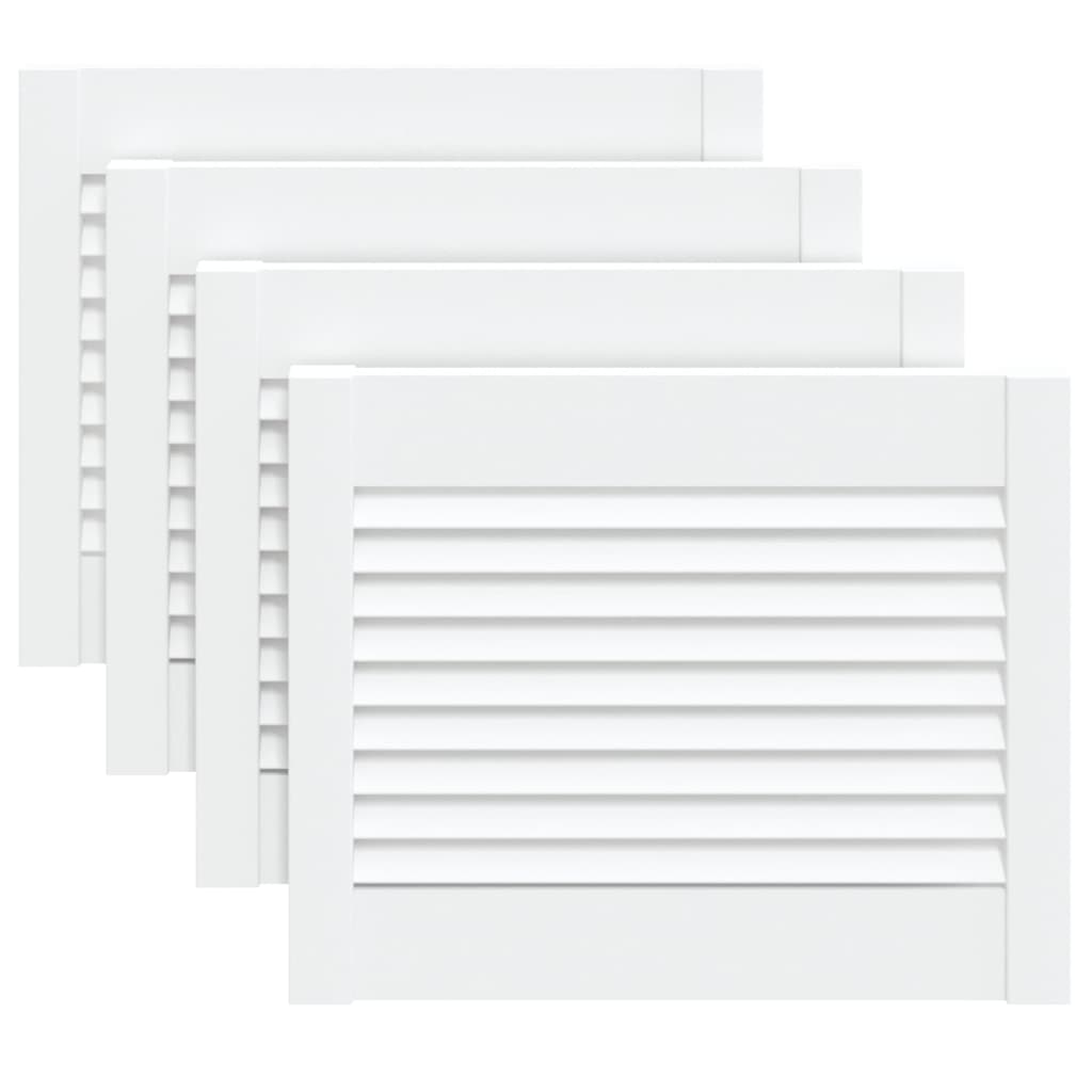 VidaXL Cabinet doors with slats 4 st 39.5x49.4 cm pine wood white